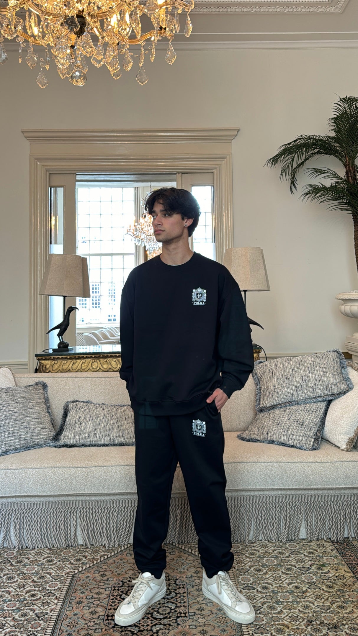 Emblem Joggers - Black