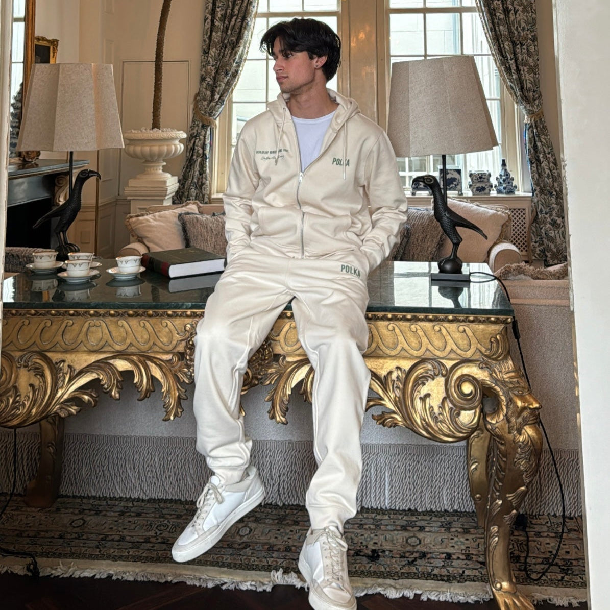 Logo Joggers - Cream