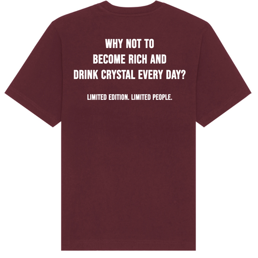 Become Rich T-shirt - Burgundy