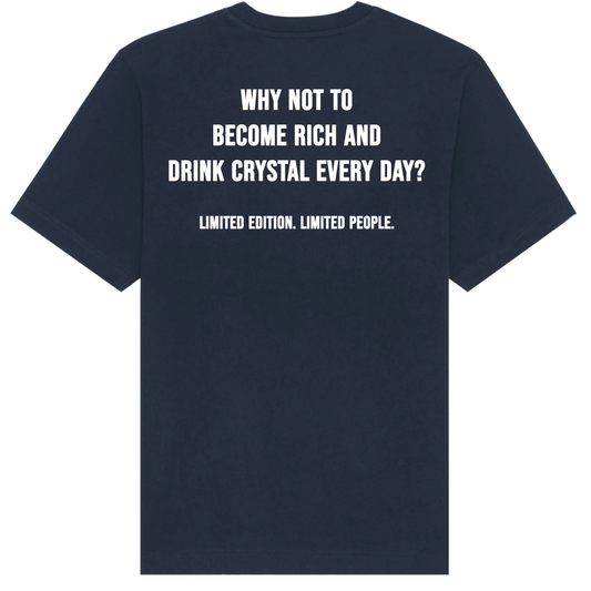 Become Rich T-shirt - Navy Blue