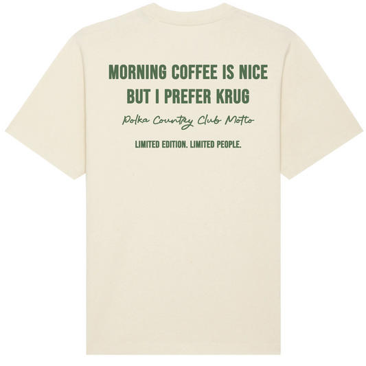 Champagne Over Coffee T-shirt - Cream