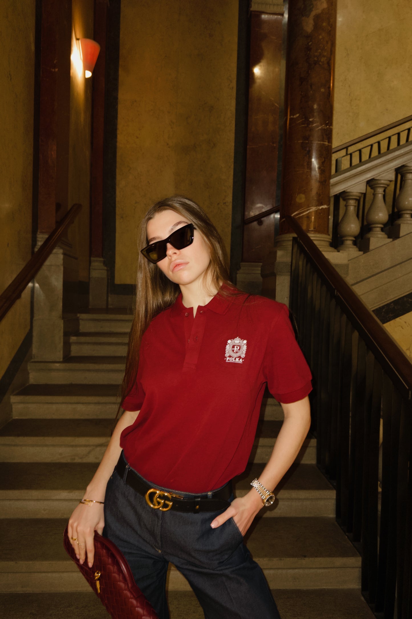 Emblem Polo - Burgundy