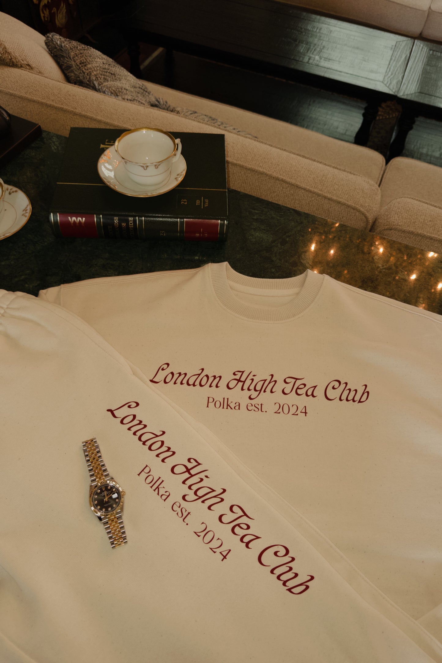 London High Tea Club Joggers - Cream