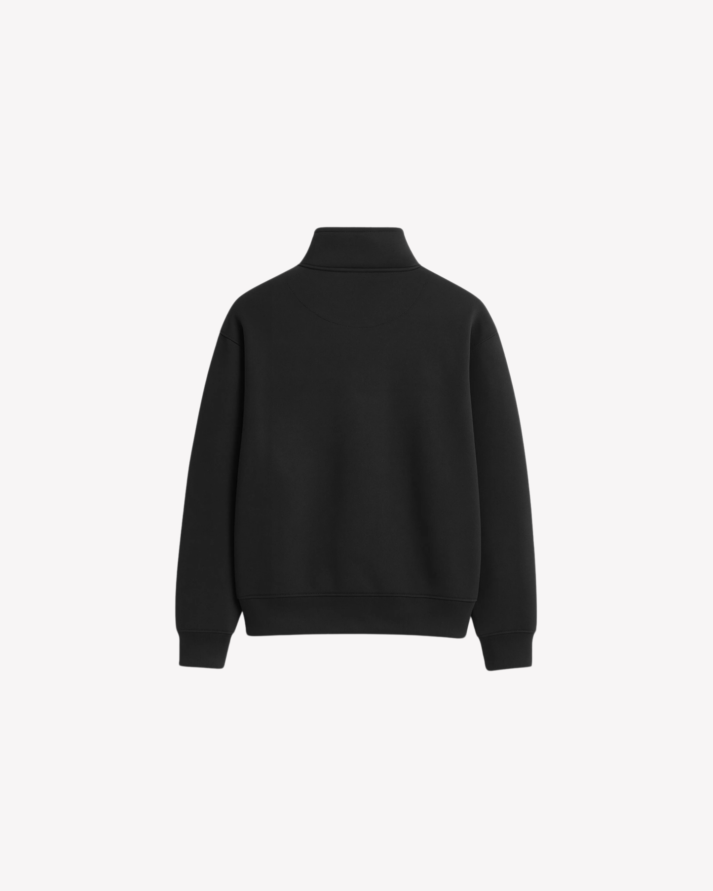 Maison Polka Logo Half-Zip Sweatshirt — Black