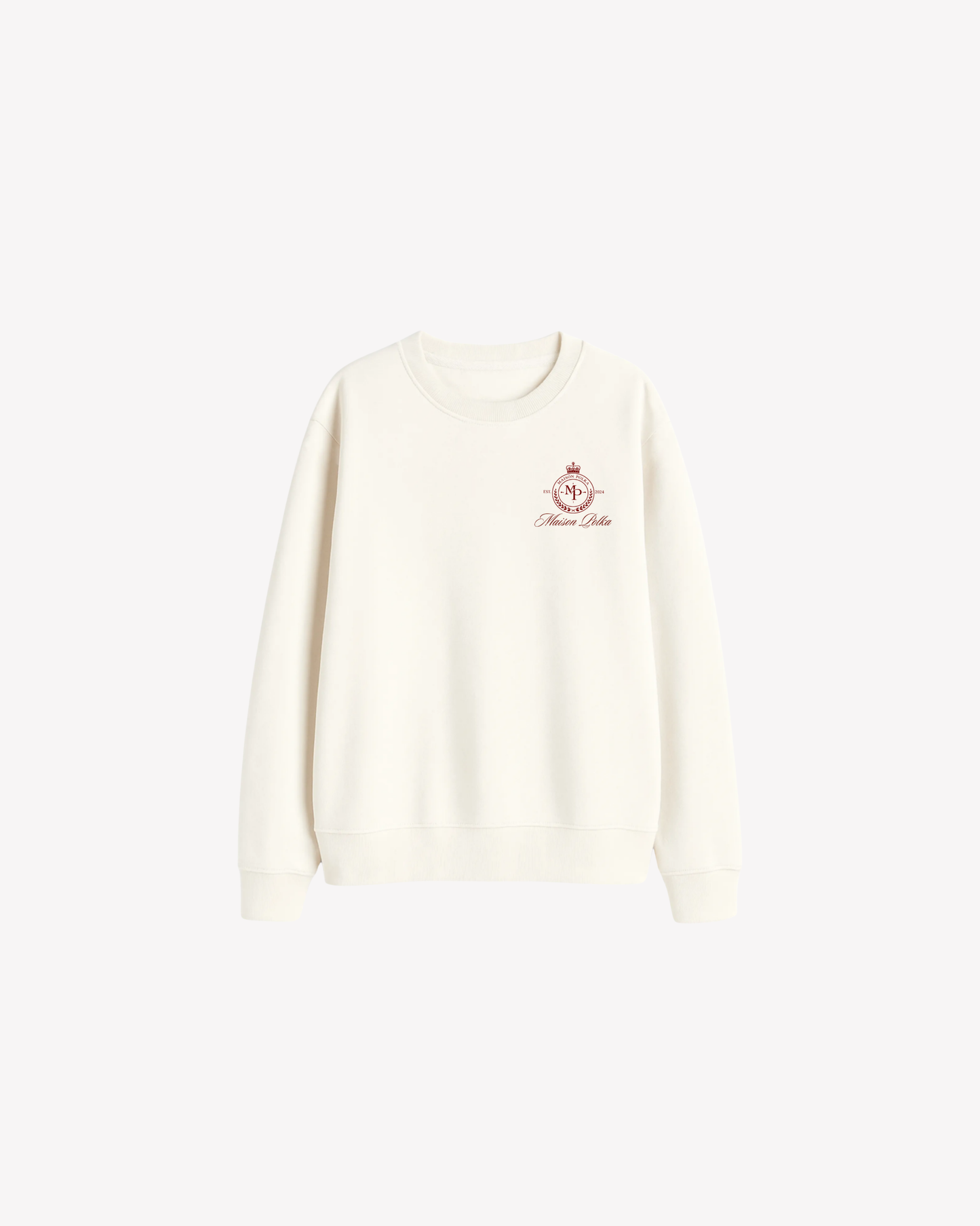 Maison Polka Emblem Crewneck — Cream