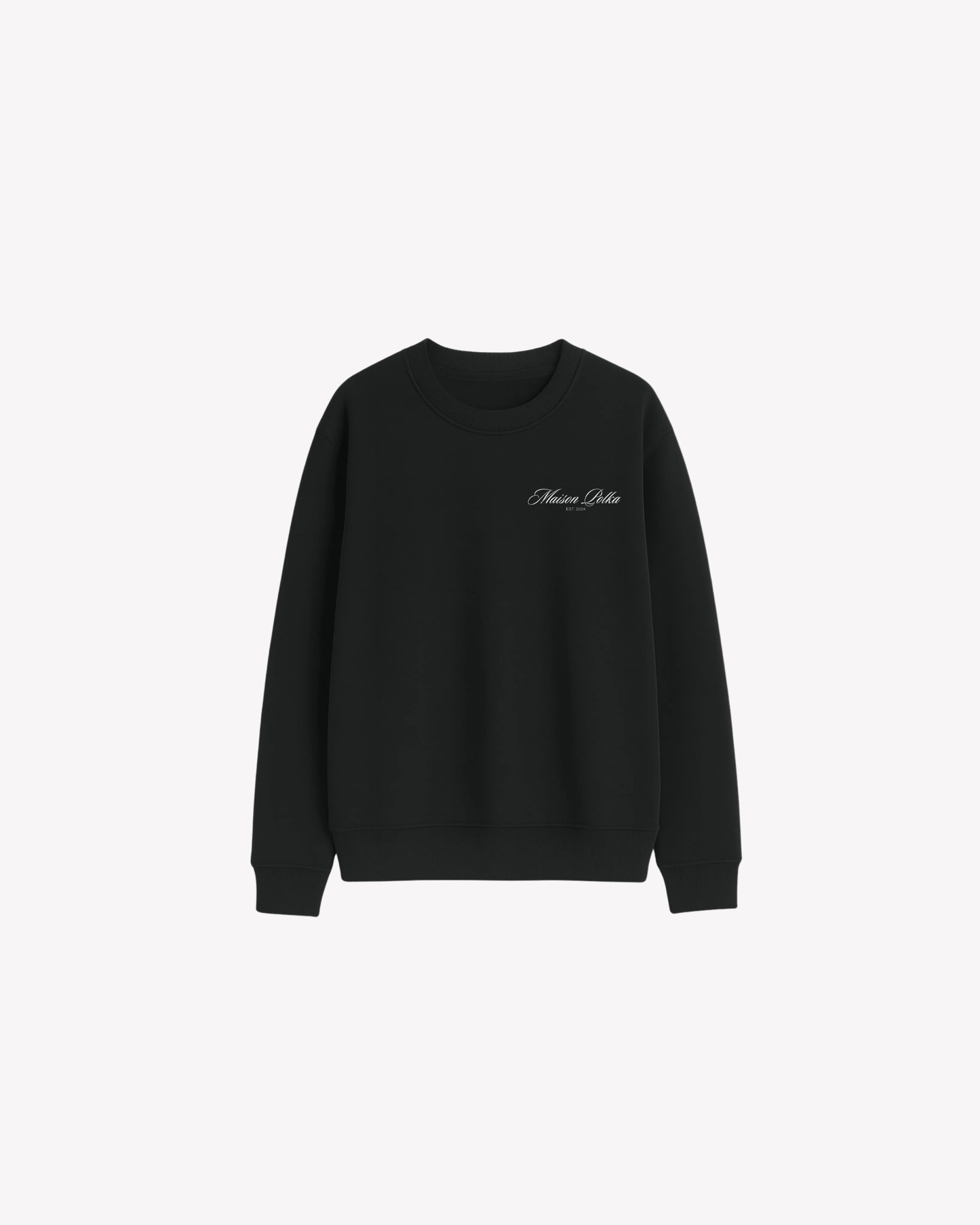 Maison Polka Logo Crewneck — Black