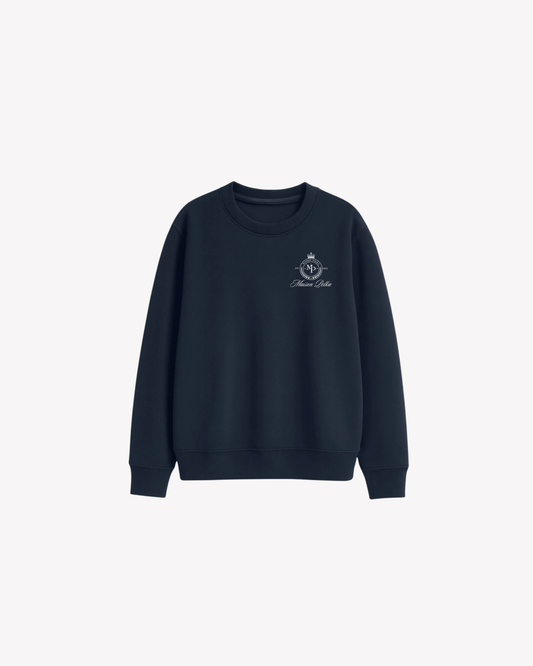 Maison Polka Emblem Crewneck — Navy