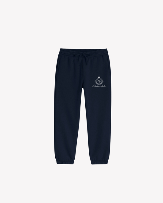 Maison Polka Emblem Sweatpants — Navy