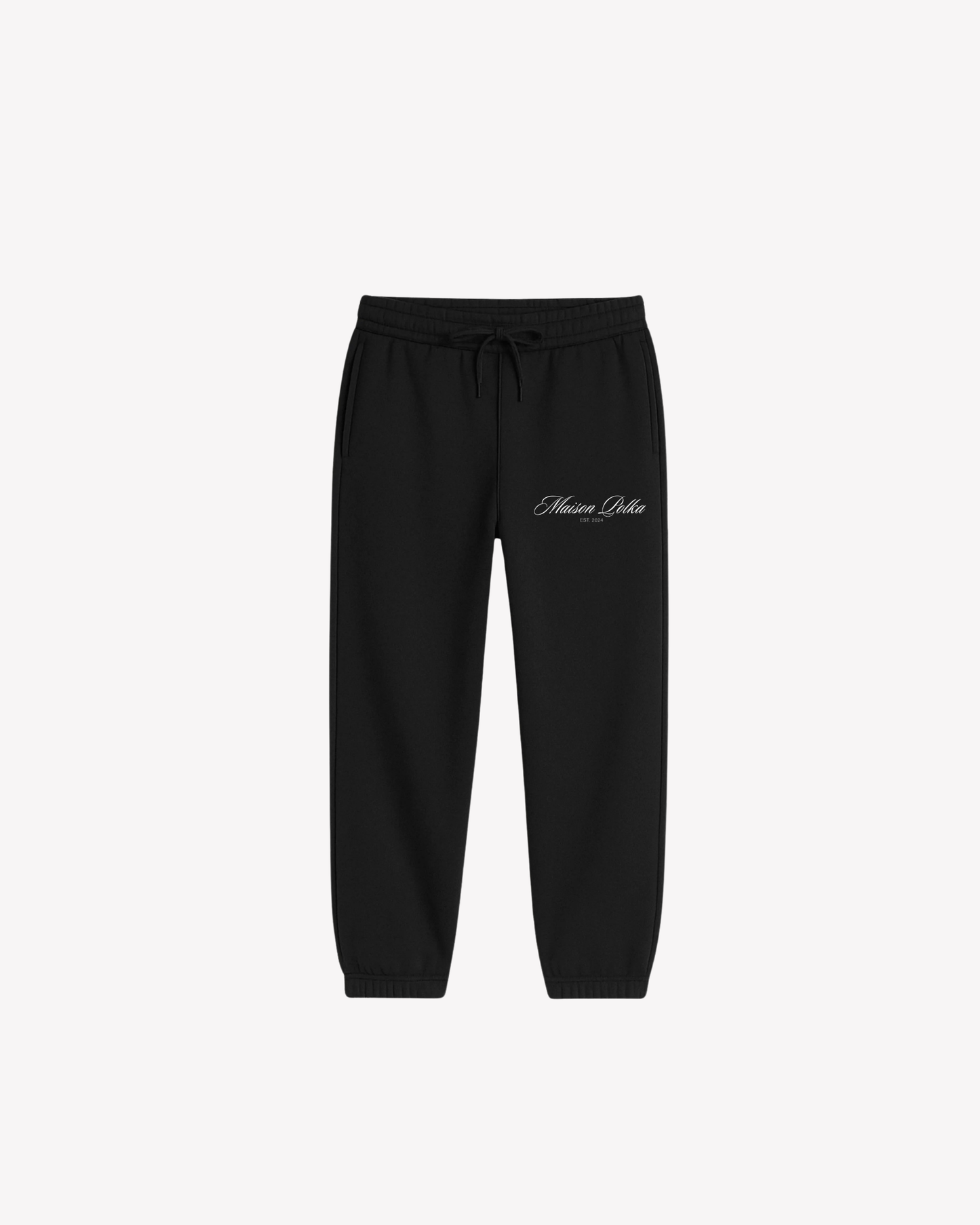 Maison Polka Logo Sweatpants — Black