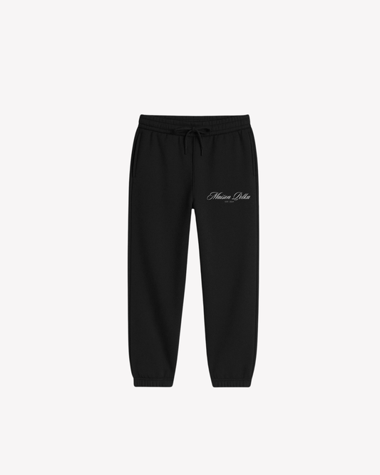 Maison Polka Logo Sweatpants — Black