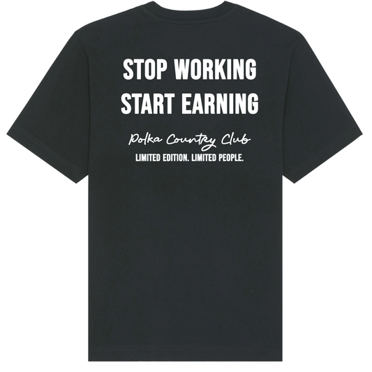 Black Stop Working T-shirt