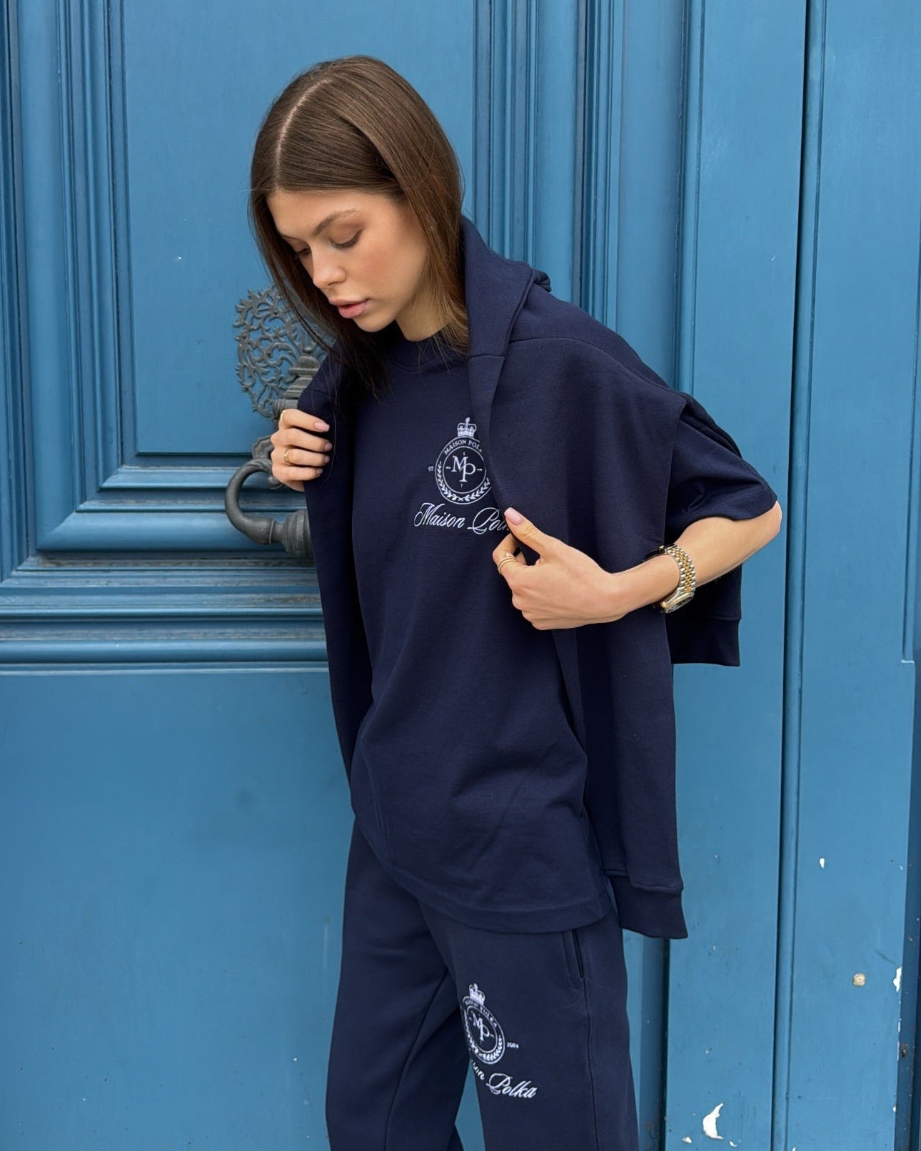 Maison Polka Emblem T-shirt — Navy